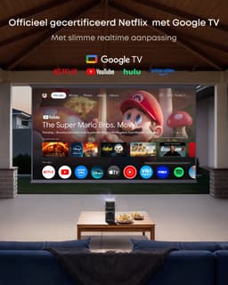Nebula P1 Mobiele Beamer met Afneembare Speakers - 650 ANSI Lumen - 1080p - 20W 2.0 Surround Sound - Dolby Audio - Ingebouwde 130° Gimbal - Automatische Beeldaanpassing - Google TV — thumbnail 4