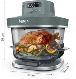 Ninja CRISPi PRO 7-in-1 Glazen Airfryer met 7 functies - Airfryen, Bakken, Braden, Rijzen, Drogen. Max Crisp en Opnieuw krokant maken - 2.3 liter en 5.7 liter glazen schaal - PFAS vrij koken - Grijsgroen - AS101EUGY — thumbnail 10