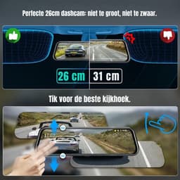 Core® Dashcam Voor en Achter - Dashcam - Dashcam Voor Auto - Zwart - 35cm x 12cm x 9cm — thumbnail 3