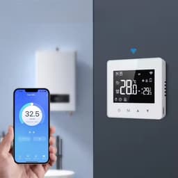 Zigbee Wifi Thermostaat | Touchscreen bediening | Opbouw montage | Open raam detectie | Tuya Smart Life app | CV aan uit systemen | Zwart — thumbnail 3