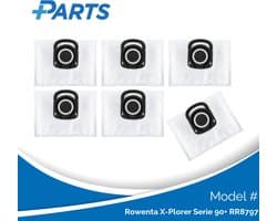 Rowenta X-Plorer Serie 90+ RR8797 Stofzakken (6 Stuks, Plus.Parts® alternatief voor ZR200540)