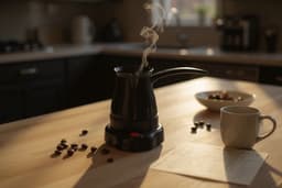 Rosberg - Turkse Koffiezetapparaat - Elektrische Koffiemachine - Cezve - 500 ML - 600W - RVS - Zwart — thumbnail 4