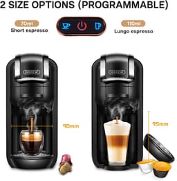 HiBREW H2A 4-in-1 Koffiezetapparaat voor Koude/Warme Extractie - Koffiesterkte Handmatig Instelbaar - 19 Bar Hoge Extractie - Afneembaar Waterreservoir van 600 ml - Bescherming Tegen Droogkoken - Zwart — thumbnail 4