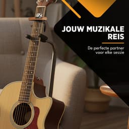 Finesse Universele Capo met Plectrums - Plectrumhouder - Gitaar - Akoestisch - Elektrische - Ukelele - Hout — thumbnail 3