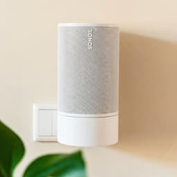 Muurbeugel geschikt voor Sonos Era 100 - Standaard geschikt voor Sonos Era 100 - Stopcontact Houder - Zonder boren - Kabelvrij & Stevig - Wit — thumbnail 4