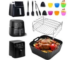 Airfryer Accessoires - Siliconen Bakje - Bakpapier -Multikleur