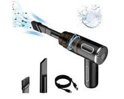 Handstofzuiger - Kleine Stofzuiger - Draadloze stofzuiger - Met 3500Pa zuigkracht - Klein en draagbaar - Voor auto huis en kantoor - Zwart