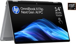 HP OmniBook X Flip Next Gen AI 14-fk0050nd - Copilot+ 2-in-1 Laptop - 14 inch - Ryzen AI 5 - 16GB/512GB — thumbnail 1