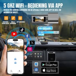 Zyrex® Dashcam voor Auto Voor en Achter - Dashcam - Zwart - ‎22cm x 14cm x 6cm — thumbnail 3