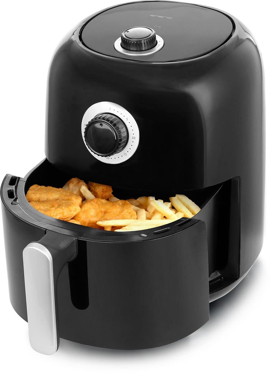 Emerio Airfryer - Heteluchtfriteuse - 3.2L - 1450W - Regelbare Thermostaat 80-200ºC - Timer functie 30 min - Cool Touch - Snelle Opwarmfunctie - AF-125770 Zwart — afbeelding 1