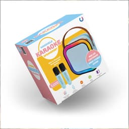 Vision Products Karaoke Speakerset met 2 microfoons Blauw — thumbnail 2
