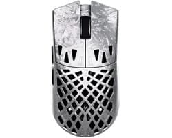 ATK Ghost Ultimate - Draadloze Gaming Muis - 48 g - Carbon Fiber Hollow Shell - PAW3950 Ultra Sensor – 8 kHz Polling - Nordic MCU - Ultralight - Nano Coating - Zilver