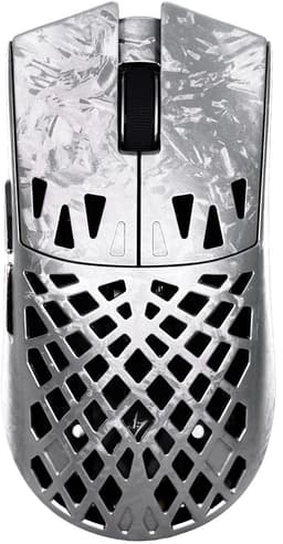 ATK Ghost Ultimate - Draadloze Gaming Muis - 48 g - Carbon Fiber Hollow Shell - PAW3950 Ultra Sensor – 8 kHz Polling - Nordic MCU - Ultralight - Nano Coating - Zilver — thumbnail 1