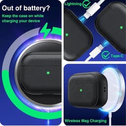 Allecto- Beschermhoesje voor Airpods Pro 3 - TPU - Lichtgewicht - Schokbestendig - Draagbaar - Zwart. — thumbnail 3