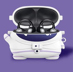 Allecto- Beschermhoes - Siliconen TPU - Sleutelhangerhaak - Cartoon - Honor Choice Earbuds Clip - Leuk - Case Cover - Jongens Meisjes - Mannen Vrouwen - Astronaut — thumbnail 5