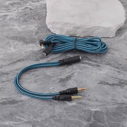 Allecto- Audio kabel vervanging - Compatibel met Gaming Headsets - Vervangende kabel - SteelSeries Arctis - Audio accessoire - Gaming - Hoofdtelefoon aansluiting - Zwart 2 Meter Lang 1 Set van 2 stuks Audio kabels met Y-adapter. — thumbnail 4