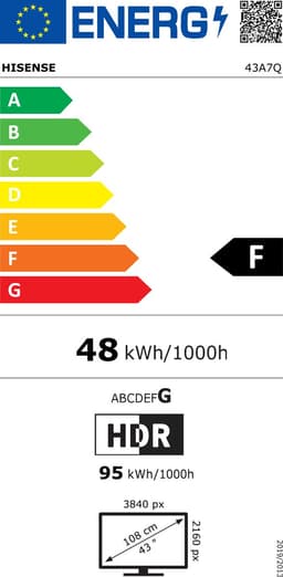 Hisense 43A7Q - 43 inch - 4K QLED - 2025 - Smart TV — thumbnail 2