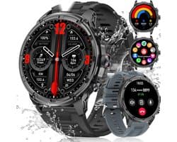 Smartwatch Heren met Touch Screen, Fitness Tracker en Telefoonfunctie