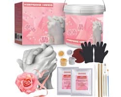 Familie Gipshandenset - 3D Gipsafdruk Set - Handafdrukset - Hand Casting Kit voor Gips Handen Maken - DIY - Handgietset - 3D Afdrukken Gieten