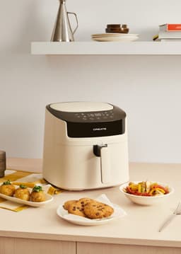 Grote Heteluchtfriteuse 6.2 Liter Crèmewit met Timer en LCD — thumbnail 4