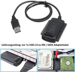 USB 2.0 Adapter naar IDE en SATA Kabel voor 2.5" en 3.5" Harde Schijven — thumbnail 5