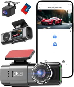 DYNA® Dual Dashcam - Voor en Achter Camera – Auto Camera Met Nachtzicht – Zwart - 3cm x 6cm x 3cm — thumbnail 1