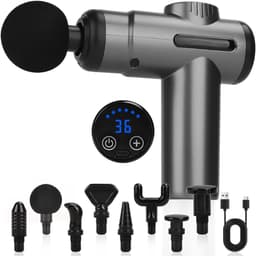 TopChoice® Massage Gun Draadloos - Spierontspanning - Apparaat - 99 Snelheden - Zwart — thumbnail 1