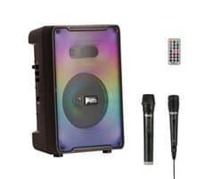 Draagbare Accu Speaker met Draadloze Microfoon - 500W - Bluetooth, USB, AUX en Lichteffect