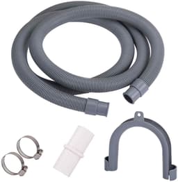JeiibrZui Afvoerslang voor wasmachine - Flexibele afvoerslang - Universeel compatibel/eenvoudige installatie - Set van 3 - Geschikt voor alle merken en modellen - Grijs — thumbnail 2