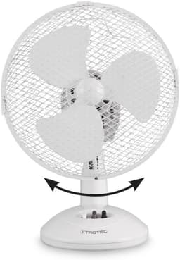 Tafelventilator - Persoonlijke Koeler - Bureau Verkoeling - Oscillerende Kop - 23cm Blad - Wit — thumbnail 4