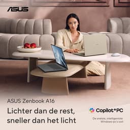ASUS Zenbook A16 UX3607OA‑SQ013W – Copilot+ Laptop - 16 inch - 3K - Snapdragon X2E‑94 - 48GB/1TB - Wi‑Fi 7 — thumbnail 8