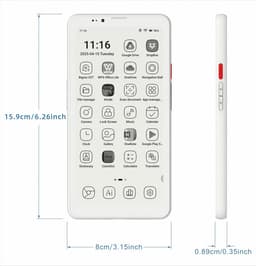 Mobiele Telefoon - Smartphone Epaper - Productief Werken - Android 14 OS - 61 Inch Scherm — thumbnail 4