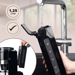 SNJY® Koffiemachine met Bonen - Volautomatische Koffiemachine - Espressomachine - Koffiezetapparaat Bonen - 900 W - Zwart/Zilver — thumbnail 2