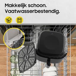 Dewelling XXL 9L AF80D10W Heteluchtfriteuse met kijkvenster – 2350 W Airfryer, 360° Luchtcirculatie, LED-Touchscreen, 9 Programma’s, Schudherinnering — thumbnail 3