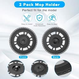 PromoHome 4 dweildoeken met 2 reservehouders, Geschikt voor Dreame L10S Pro Ultra Heat / L10S Ultra Gen 2 / L20 Ultra accessoires, L40 Ultra / X40 Ultra / X40 Master Ultra — thumbnail 4