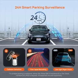 HOB Dashcam - Daschcam Voor Auto - 64 GB - Dashcam 2K - WiFi - Nachtzicht - Parkeerbewaking - App bediening - Groothoek 143° — thumbnail 3