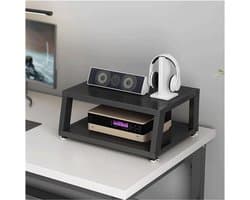 AV Media Stand - Hifi Audio Rack - Entertainment Opbergen - Stijlvol Houtontwerp - 40x35x23cm