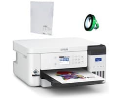 Epson F100 Sublimatie Starterpakket – Inkt, Sublimatiepapier A4 & Hittebestendige Tape – Complete Set voor Beginners