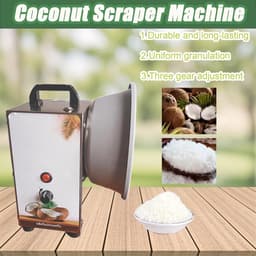 Kokos Raspmachine - Kokosvlokken Maker - Professioneel Gebruik - Instelbare Snelheden - 24x24.5x32cm — thumbnail 4