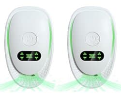 Luchtreiniger - Air purifier - Plug-in Luchtreiniger met Negatieve Ionen - 2 pack luchtreiniger met ionisator - Luchtverfrisser - luchtreiniger slaapkamer - Luchtreiniger voor Thuis - Voor Slaapkamers, Badkamers – 8,8 x 5,6 x 6,3 cm – Wit