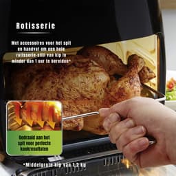 DYNA® Heteluchtoven - Oven - Airfryer Oven - Zwart - 33cm x 39cm x 38cm — thumbnail 4