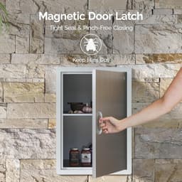 Buitenkeukendeur 17" B x 24" H RVS met Ventilatiegaten en Ergonomische Handgrepen — thumbnail 5
