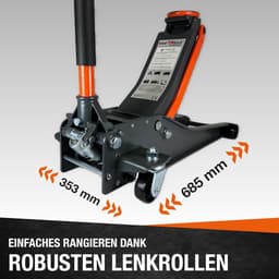 4T Extra Flakke Trolley Jack 3000 kg - Hydraulische Dubbel Piston — thumbnail 3
