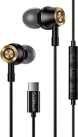 Qualitech® Oortjes met Draad - USB C met Microfoon - In-ear Oordopjes met USB-C Aansluiting — thumbnail 1