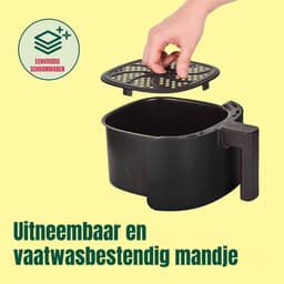 Aurixi® Mini Airfryer - Airfryer - Frituese - met Touchscreen - Rood - 23cm x 29cm x 30cm — thumbnail 2