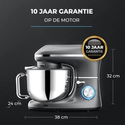 Core® Mixer met Mengkom - Keukenmachine - Handmixer - Grijs- 43cm x 36cm x 27cm — thumbnail 5
