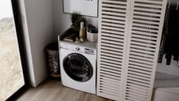 Hoge Kast Boven Wasmachine en Droger - Wastoren Opbergrek voor Badkamer — thumbnail 4