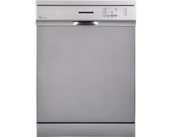 Heinner HDW-FS6062DSE++ Vrijstaand Vaatwasser – 12 Couverts – 6 Programma’s – LED Display – AquaStop – Startuitstel – Zilver – 5 Jaar Garantie