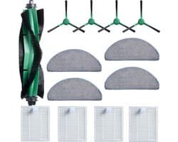 13 Stuks Accessoireset gescht voor iRobot Roomba Combo 2 Essential Y0140/Y0112/Y0110, voor Roomba 105 Combo Vervanging, 1 handborstels, 4 filters, 4 zijborstels, 4 dweilpads