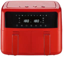 SILVERCREST® Hetelucht friteuse - Heteluchtfriteuse - Airfryer - Vermogen: 2600 W - Inhoud: 2x 4,35 L - Temperatuur: 60/200 °C - Rood — thumbnail 2
